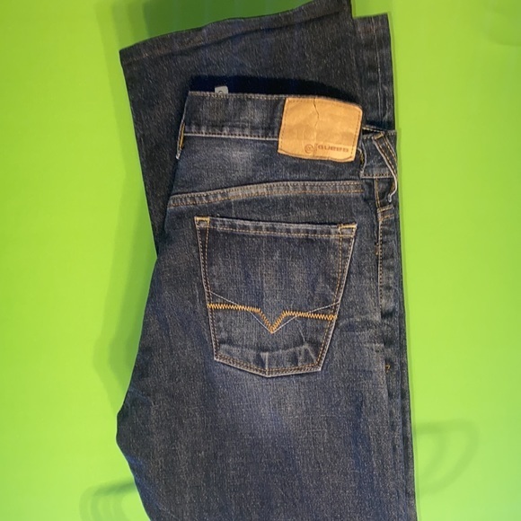 Perfect Shape GUESS mens jeans 31x31 bootcut blue denim designer jeans - Picture 3 of 9